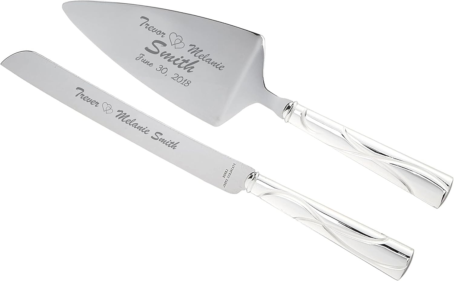 Lenox Bridal Adorn Silver Personalized Wedding Cake Knife