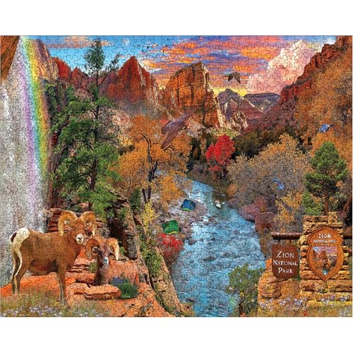 White Mountain Puzzle de 1000 Piezas Escénico Red Rock, Parque Nacional Zion | Piezas Grandes, Regalo para Adultos y Familia, 24"x30" miniatura 3