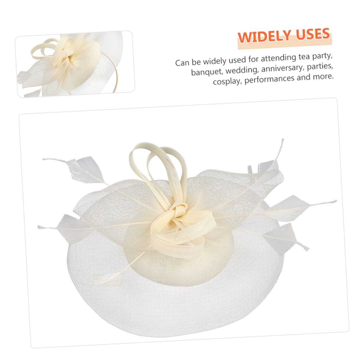 Abaodam 5pezzi Fascinator Elegante Rete per Cerimonie e Feste Cappello da Tea Party per Donne Accessorio per Matrimonio e Banchetto Design Leggero e Confortevole