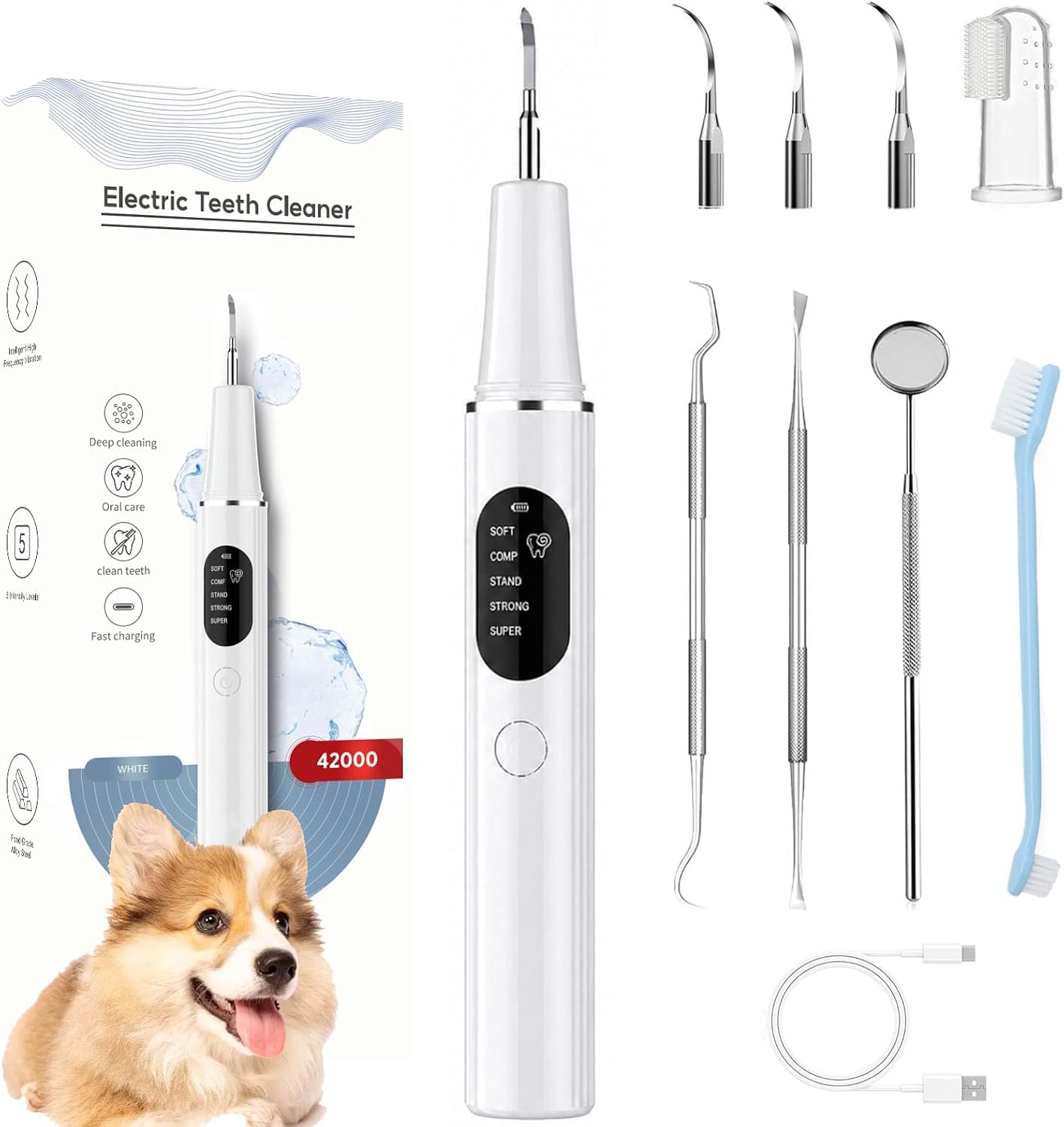 HADESUNG Dog Plaque Remover for Pet Teeth Cleaning