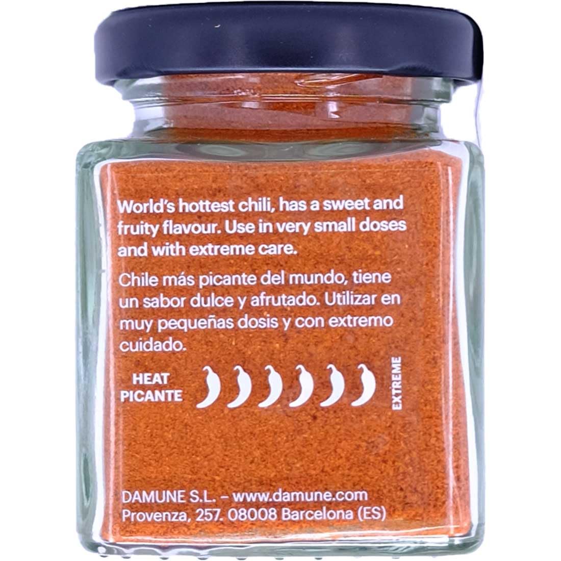 DAMUNE Carolina Reaper Poudre - 45g - Piment Chili le plus piquant du monde