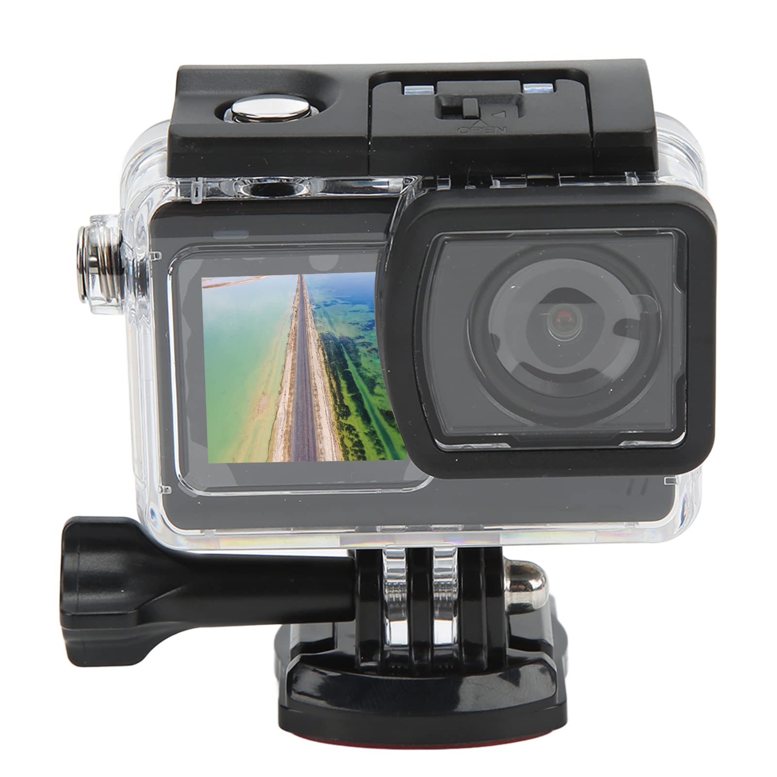 SJ8 4K 30FPS 20MP WiFi Action Kamera, Dual Screen Vlog DV mit Touchscreen, 20 M wasserdichte Unterwasserkamera, Weitwinkel WiFi Sportkamera für Reisen, Radfahren, Tauchen,