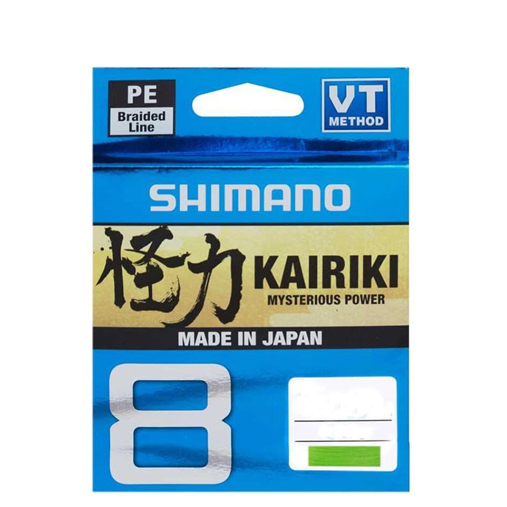Shimano Kairiki 8, 300 Metros, Color Verde Mantis, línea de Pesca Trenzada, 59WPLA68R0