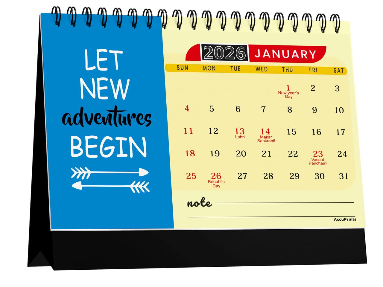 Accuprints Calendario motivazionale 2024 per scrivania, ufficio, casa, tavolo, Capodanno, da appendere, per bambini tutto l'anno, studenti che pianificano nuove citazioni (RM)