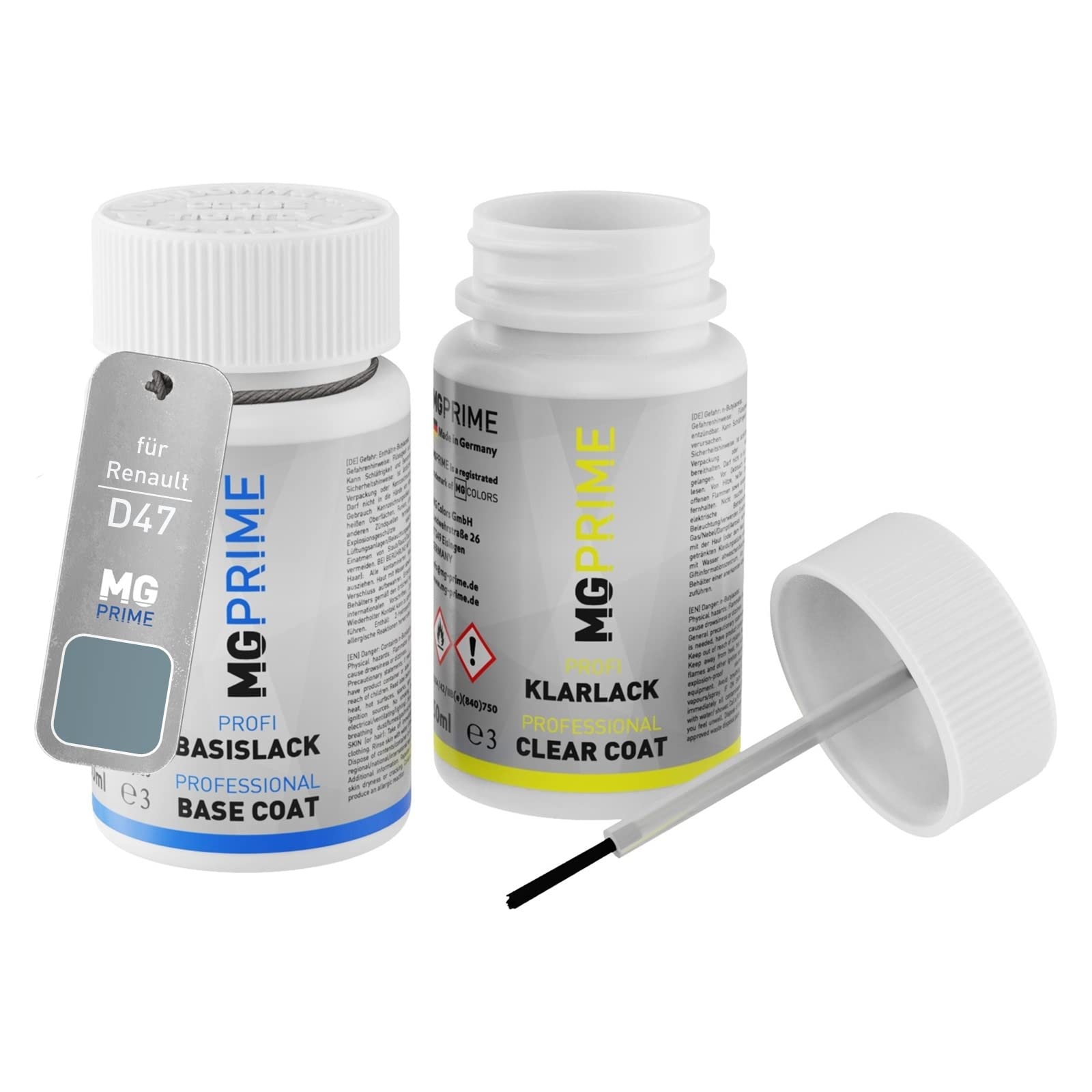 Bombe Peinture Grise MG PRIME Peinture Voiture Bombes Aérosols Pour Renault J47 Bleu Gris Metallic/Azurblau Peinture De Base Vernis Clair Aérosol 400ml Bombe De Peinture Gris Métallisé