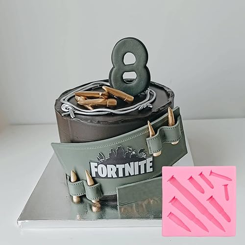 Miniatura 4 de Molde de silicona para pistola, molde de fondant de bala, para hornear chocolate en forma de pistola para decoración de pasteles, decoración de