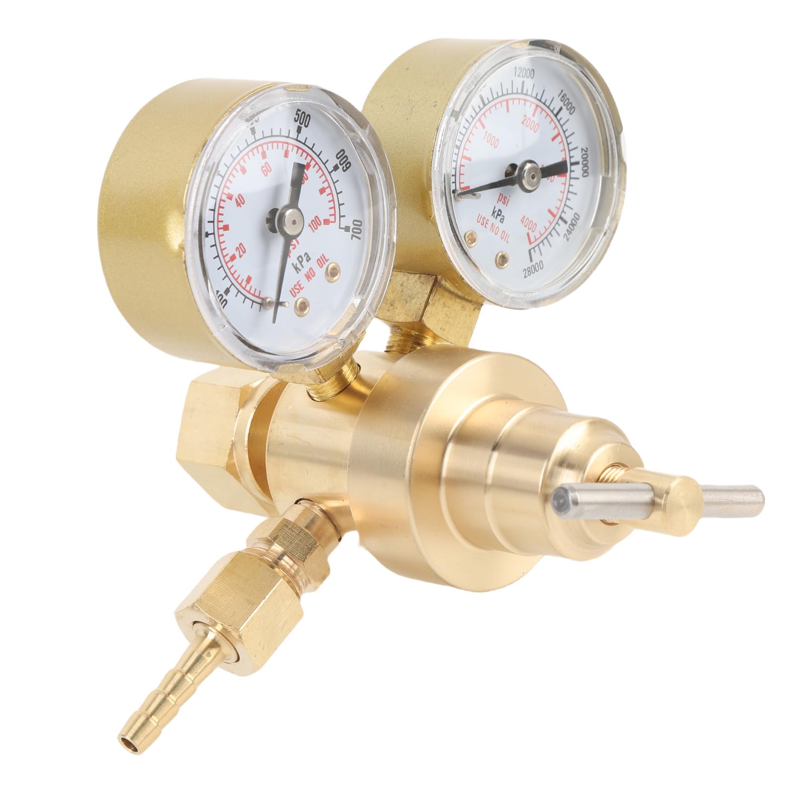 Eujgoov Regulator Azotu, Mosiądz, CGA580, Gwint 1/4 Cala, Zakres 0-600
