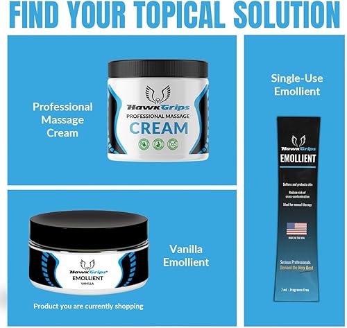 Miniatura 6 de HawkGrips Emoliente de masaje de 8 onzas, vainilla, emoliente para IASTM y masaje, movilización de tejidos blandos y lubricación para terapia de