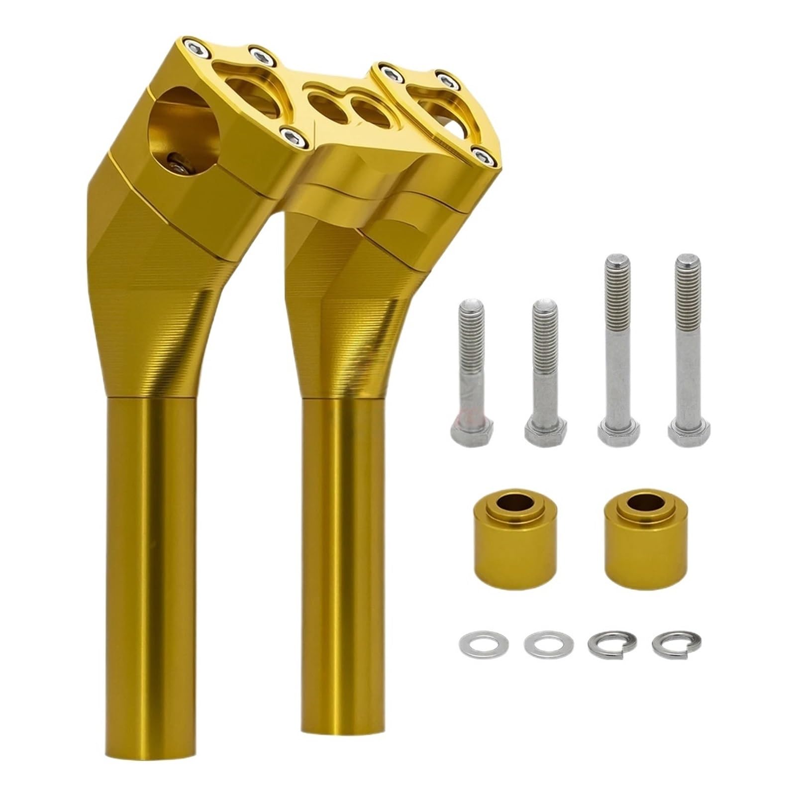 Riser zacisk Adapter Wsporniki kierownicy Części Motocyklowe Styl MX 1-1/8 "kierownica T-bar 6"-12" Podnośniki Typu Pullback Pasuje Do Harley Sportster Dyna Softail Street(8-Gold)