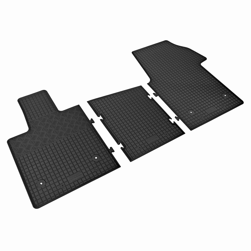 Car Lux - AR06564 AR07076 AR07077 AR07078 Tappetini in gomma su misura per VW T7 Multivan L1 per 8 posti + Tappeto bagagliaio in gomma
