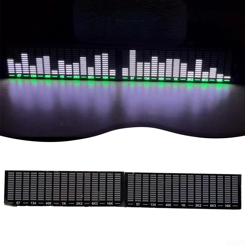 Modulo di visualizzazione audio a doppio canale, misuratore di livello sonoro alimentato di tipo C con pickup microfono, regolazione della luminosità a 7 livelli per ambiente e arredamento,