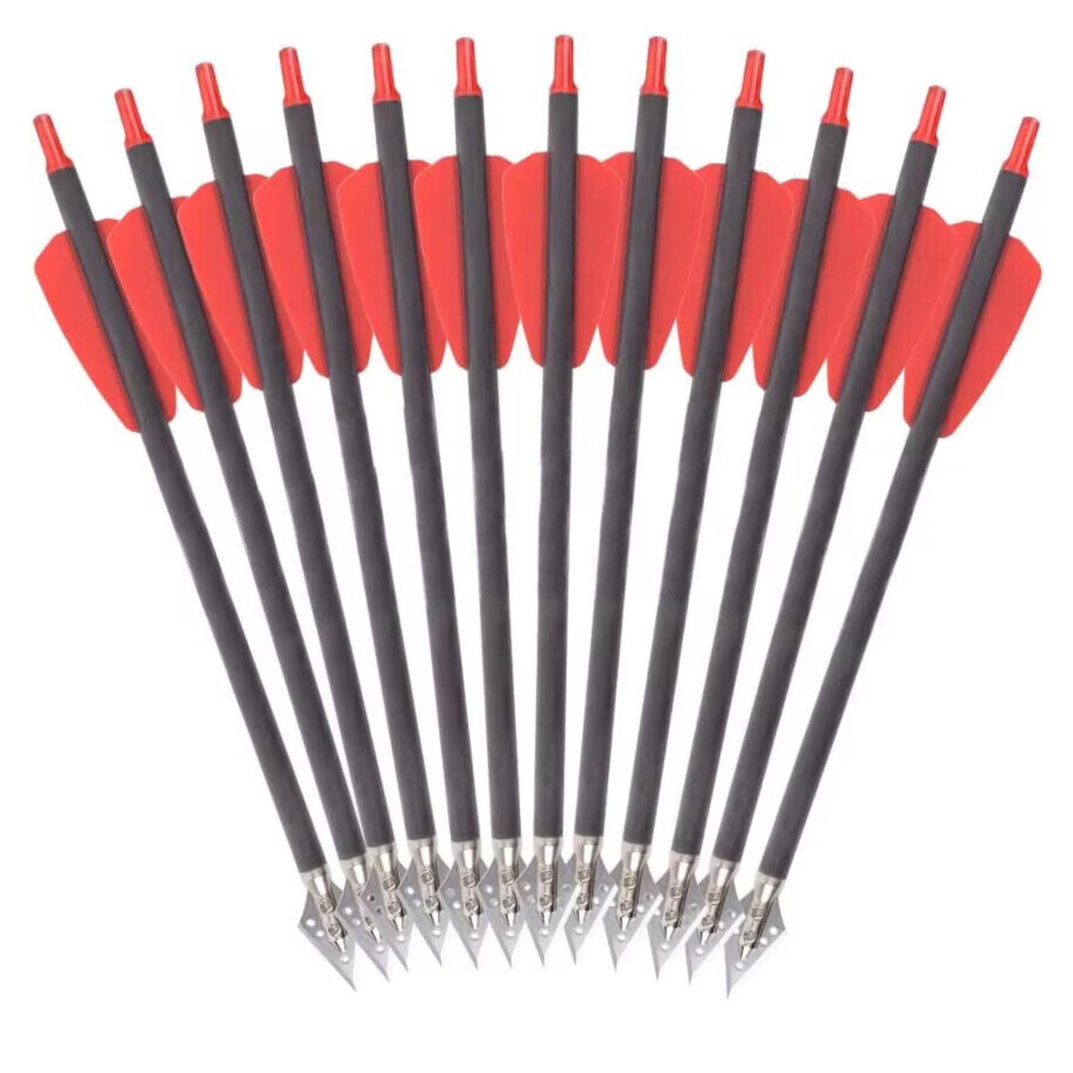 Sososhoot 8.9Inch Mini Archery Crossbow Arrows with Broadhead Tips for 50-80lbs Pistol Crossbow for Adult Shooting Hunting Target Practice