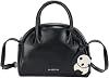 LAFESTIN Leather Top-Handle Satchel for Women: Small Purse with Adjustable Strap, Lightweight Crossbody Bag with Decoration