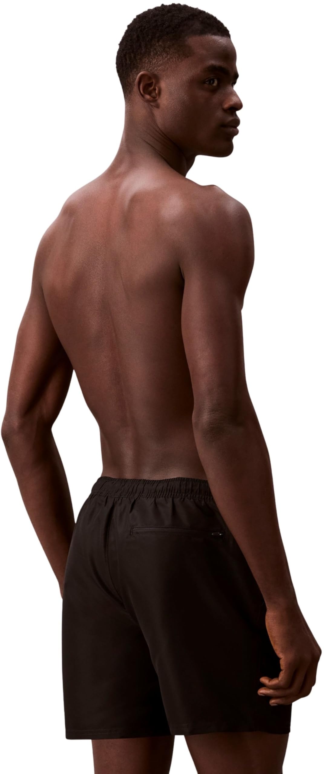 Calvin Klein Męskie średnie spodnie kąpielowe ze sznurkiem LV00N61047, czarne (czarne), L