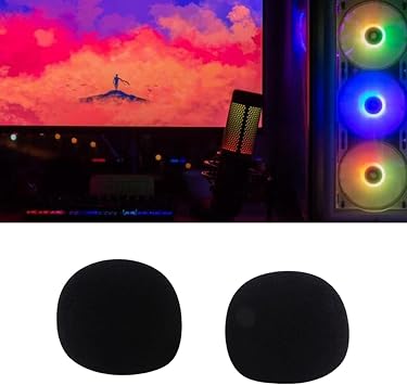 2Pcs/Set for Zoom H1 Recording Pen Sea Cotton Cover Voice Recorder Sponge Case Black