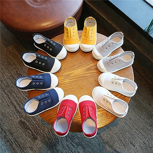 Kids Lace up Canvas Shoes Sneakers Athletic Running Tennis Sport Shoes Outdoor Flat Rubber Anti Slip Shoes4