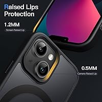 Vista 6 de JETech Funda magnética para iPhone 13 Mini de 5.4 pulgadas, compatible con MagSafe, translúcida mate, delgada, a prueba de golpes, color negro