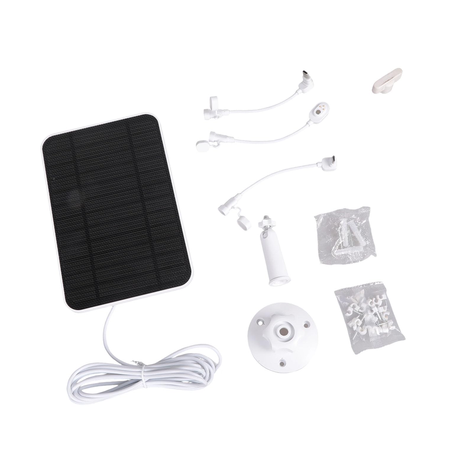 360 Degree Rotatable Solar Electricity Source for Security Cameras Solar Panel with Adapter