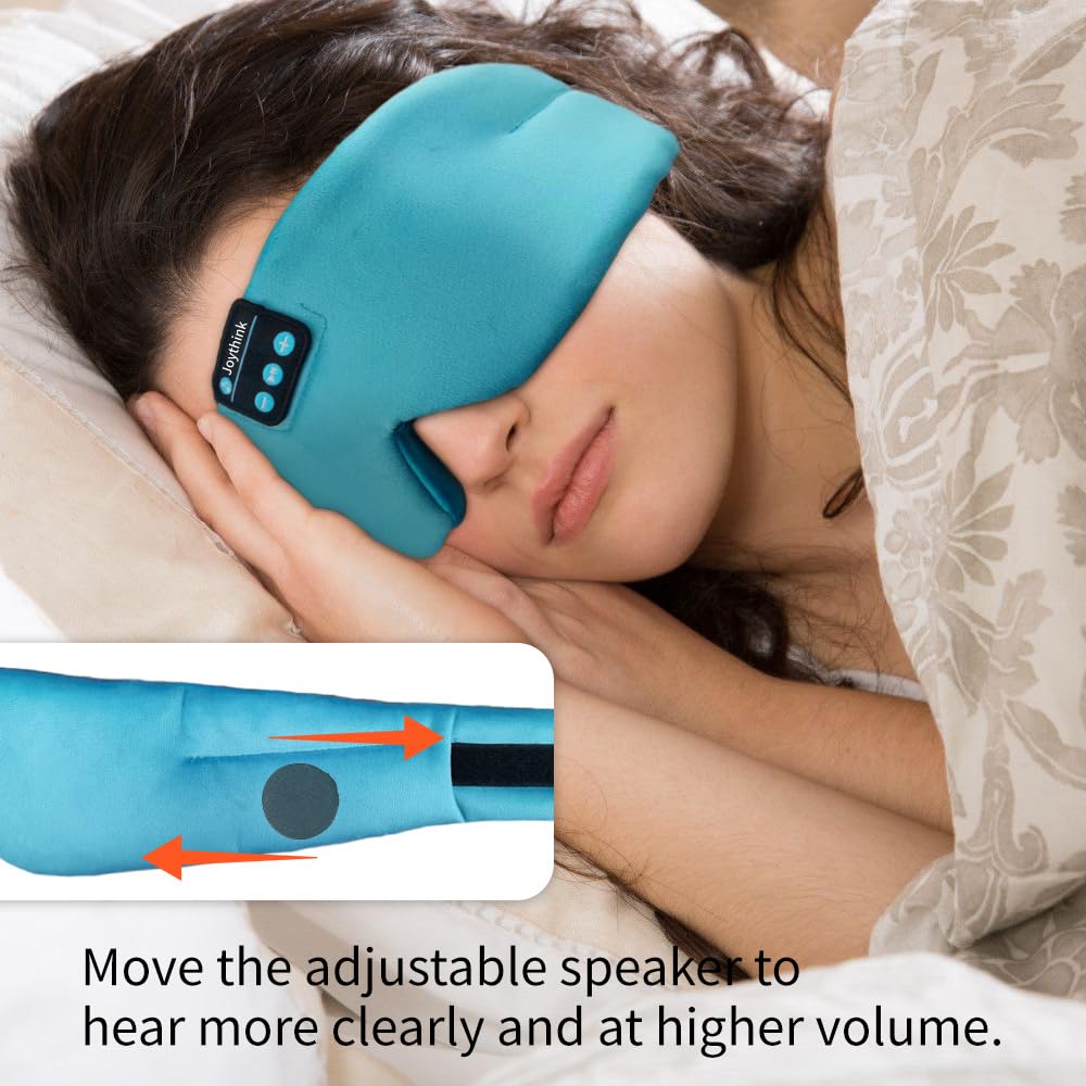 Joythink Kinderen Bluetooth Hoofdband Hoofdtelefoon Slaapmasker Draadloze Oortelefoons Ingebouwde Dunne Speaker Kinderen Verstelbare Sport Hoofdtelefoon voor Meisjes Jongens Kinderen Baby Peuter