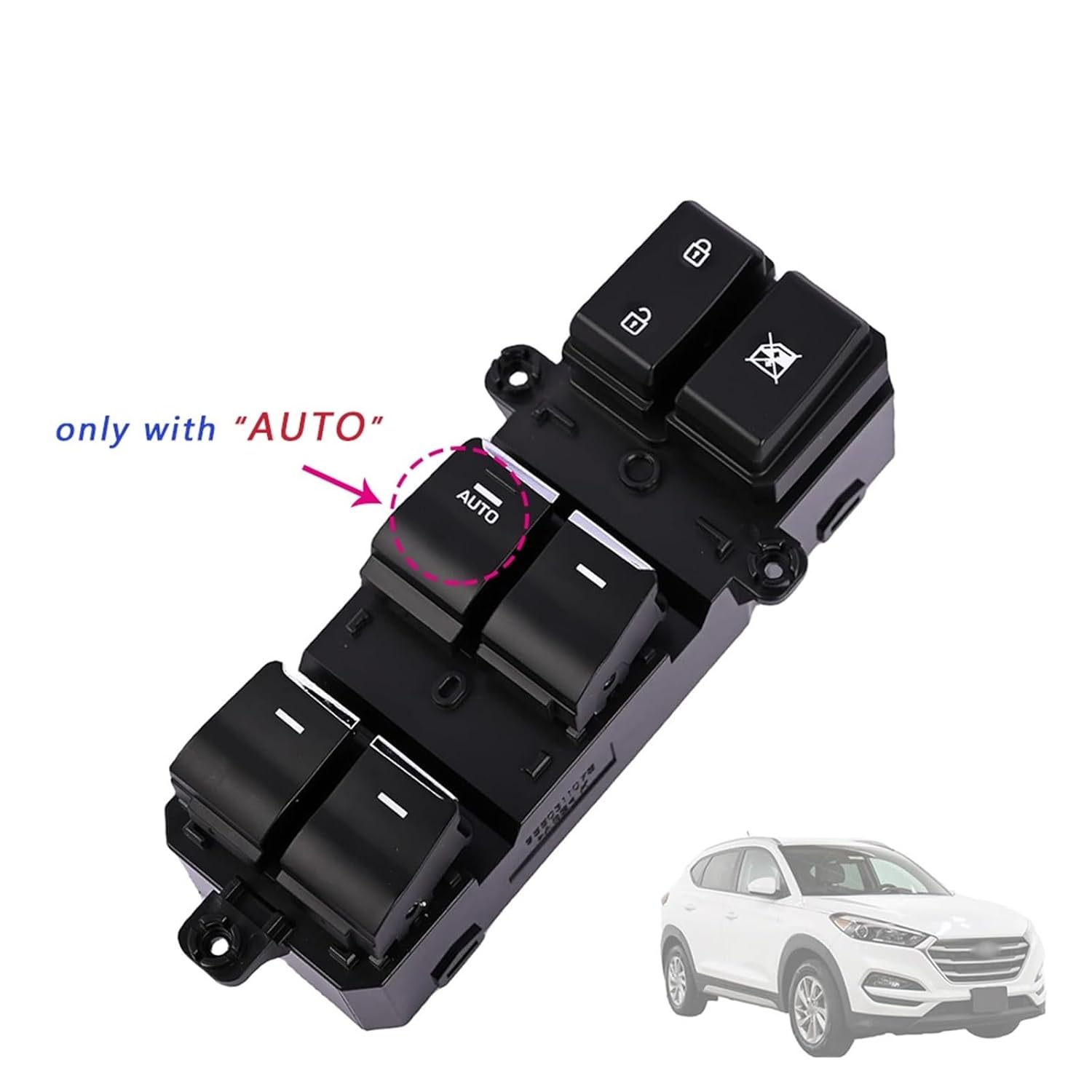 Front Driver Side Door Master Power Window Control Switch Replace Compatible with Hyundai Tucson 2016 2017 2018 93571-D3000 93571D3000
