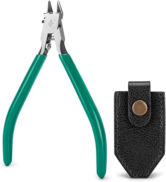 WISEPRO 4.8 Inch Plastic Models Nipper, Side Cutter, Sharp Single Thin Blade Cutting Plier, for Gundam, Car and Plane Model Kits