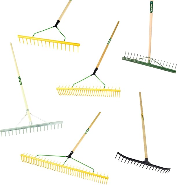 POLYPROPYLENE, METAL, ALUMINIUM, & BUNKER RAKES with 54" Hardwood Handle (16 Poly)