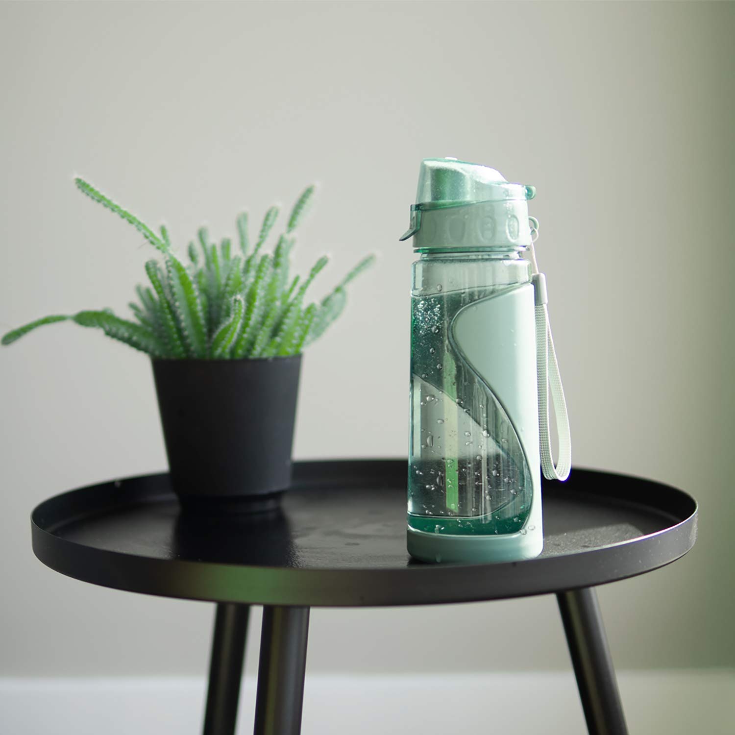 DRINKLE Water Bottle - Leakproof & BPA Free Reusable Water Bottle - Wide Mouth Bottle with Carrying Loop - Plastic Water Bottles for Fitness, Gym & Sports - Water Bottles for Women, Men & Kids