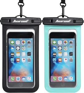 Hiearcool Waterproof Phone Pouch, Waterproof Phone Case, Black&Green 2-Pack