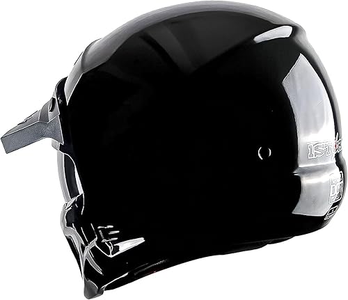 Miniatura 8 de 1Storm Casco de cara completa para motocicleta, casco abierto con escudo ahumado (visera desmontable y máscara facial) HKY881S-E