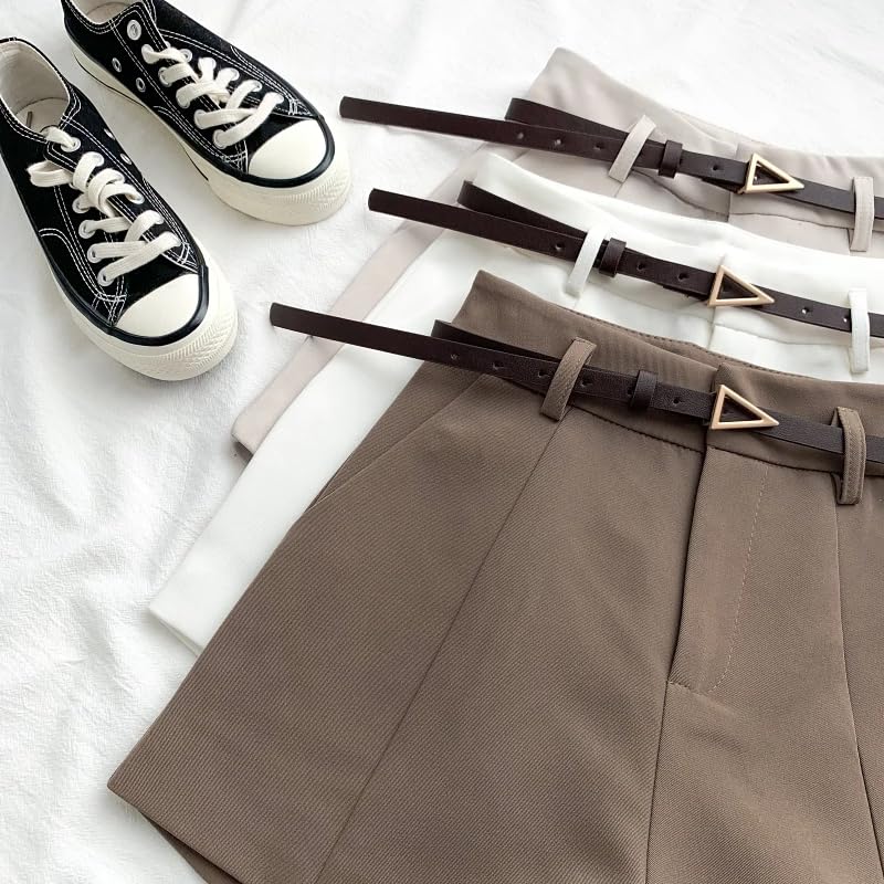 Pantalones cortos casuales para mujer de cintura alta para primavera y verano, Caqui5, S