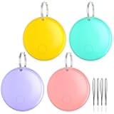JTD Air Tracker Tags 4 Pack for Find My, 2025 Upgraded with IP68 Waterproof Item Finder with Left-Behind Alert, 4 Colors for Keys, Luggage, Backpack, Wallet. iOS Only.