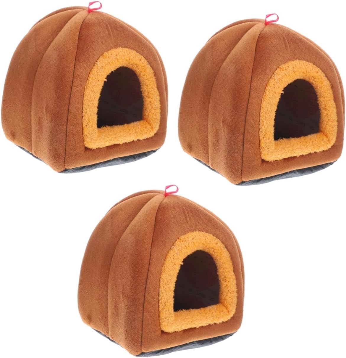 3pcs Cozy Small Pet Nest for Hamsters Chinchillas and Guinea Pigs Warm and Comfortable Sleeping House for Resting Hiding and Playing Soft Material for Comfort