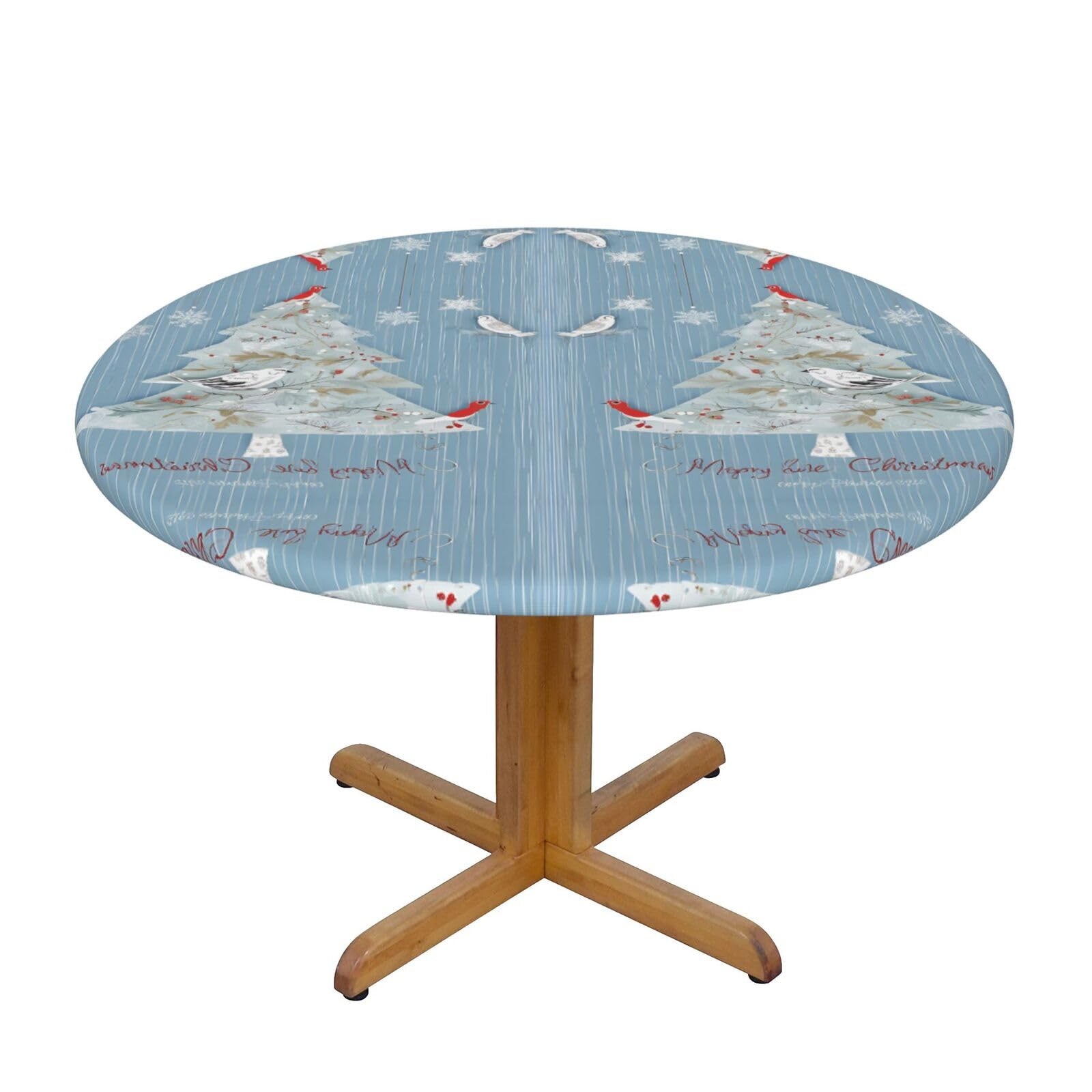 Nappe ronde ajustée imperméable polyester table extérieur et patio M
