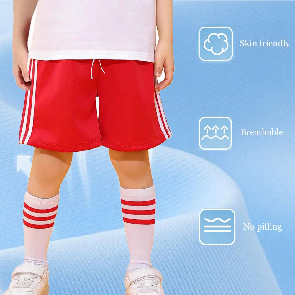 FedMois Pantalones Cortos con Cintura Elástica de Algodón para Niño (Pack de 3)