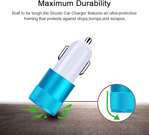 Miniatura 3 de Cargador de coche, Sicodo 3.4A, paquete de 2 cargadores de puerto inteligente USB compatibles con iPhone 15 14 13 12 11 SE X 8 7 Pro, Pro Max, Plus,