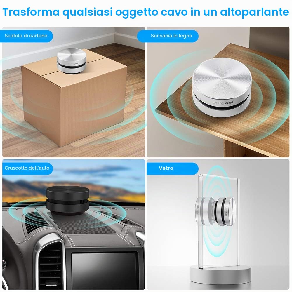 Confezione da 1 altoparlante BT senza fili Altoparlanti a conduzione ossea Mini portatile forte suono stereo incorporato Mic Sound Box