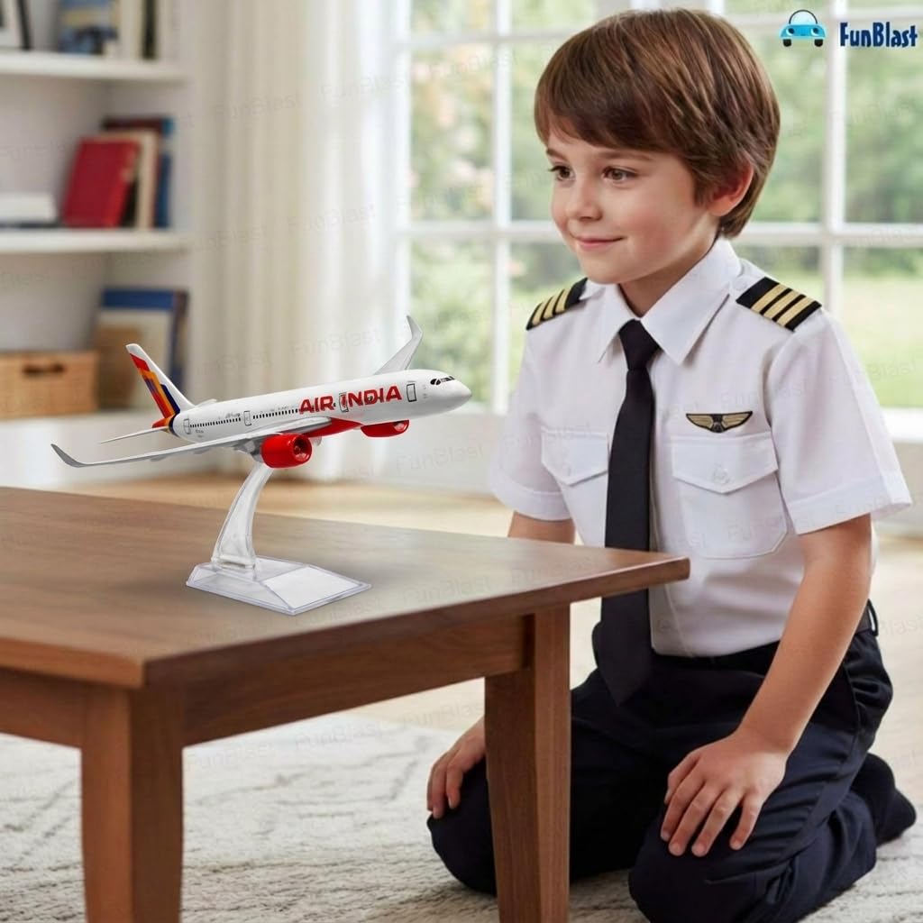 FunBlast Diecast Aeroplane Scale Model - Airplane Miniature Model Only for Display, Size -14 Cm (A350-Air India) — Amazon image 6