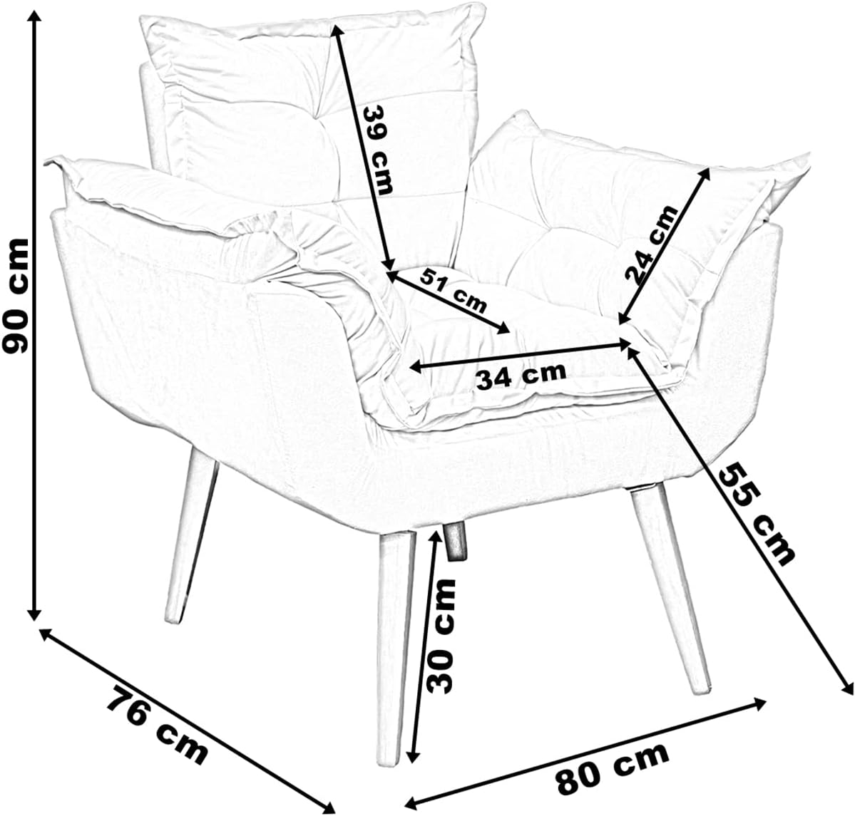 Poltrona Alice Decorativa Para Sala Cadeira Reforçada Para Review Sincero 2 61742Y Y0Jl. Ac Sl1200