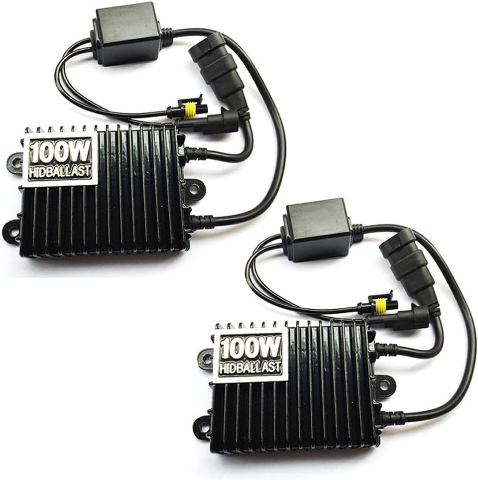 2pcs Xenon HID Ballasts 100W 12V Car Conversion Kit Replacement Slim Ballast Blocks for all Xenon Light Bulbs