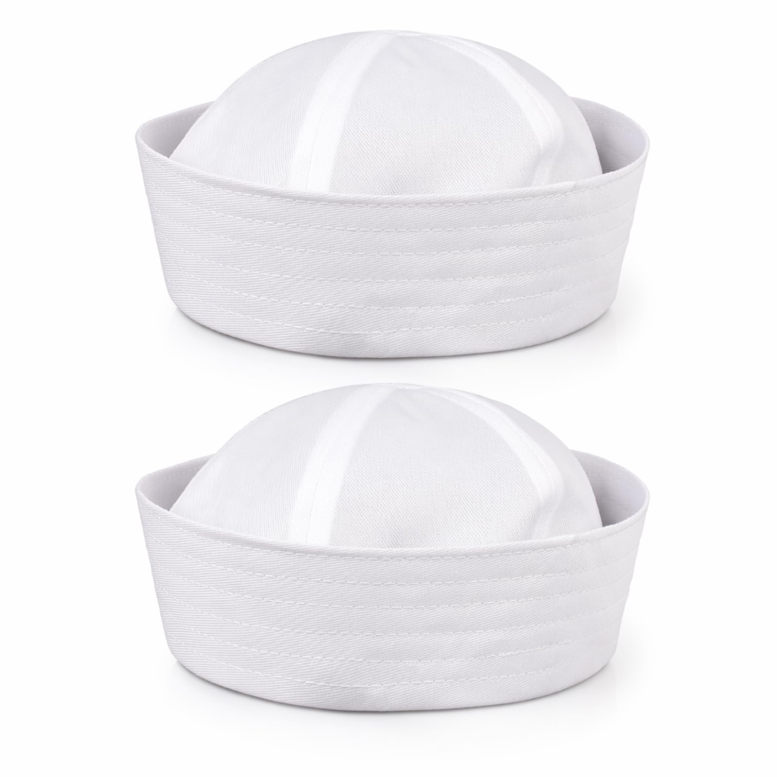 KSVFTB 2 Pcs Sailor Hat, Sailor Hats, White Sailor Hat, Nautical Fancy Dress Costume Accessories for Nautical Themed Parties, Halloween Celebrations, Cosplay Events And Theatrical Role-Playing