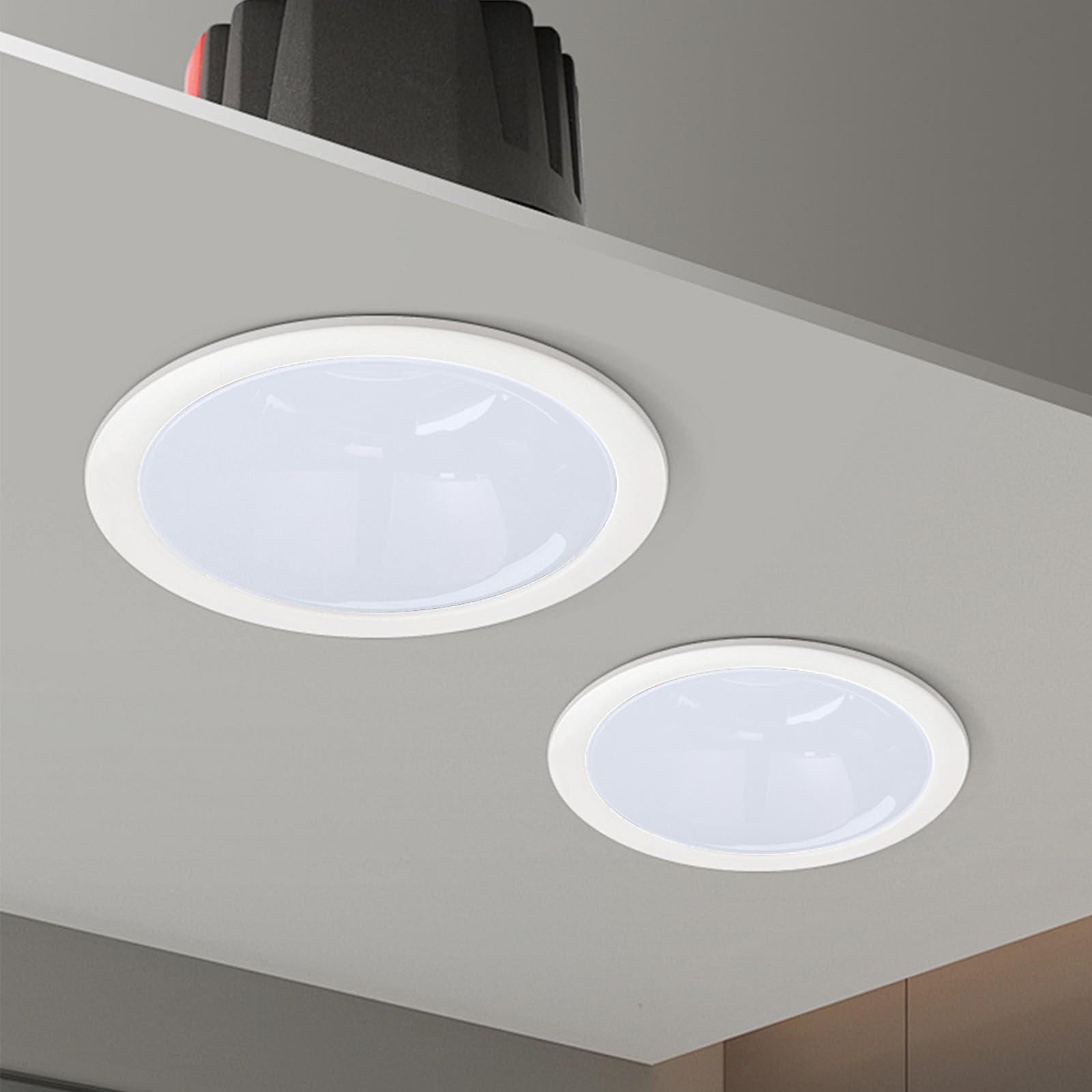 Veemoon Abat-jours Anti-éblouissement Diffuseur de Lumière Protecteur des Yeux en Pvc Blanc Lot de 4 Accessoire Pratique pour Lampes Suspendues pour Éclairage Intérieur