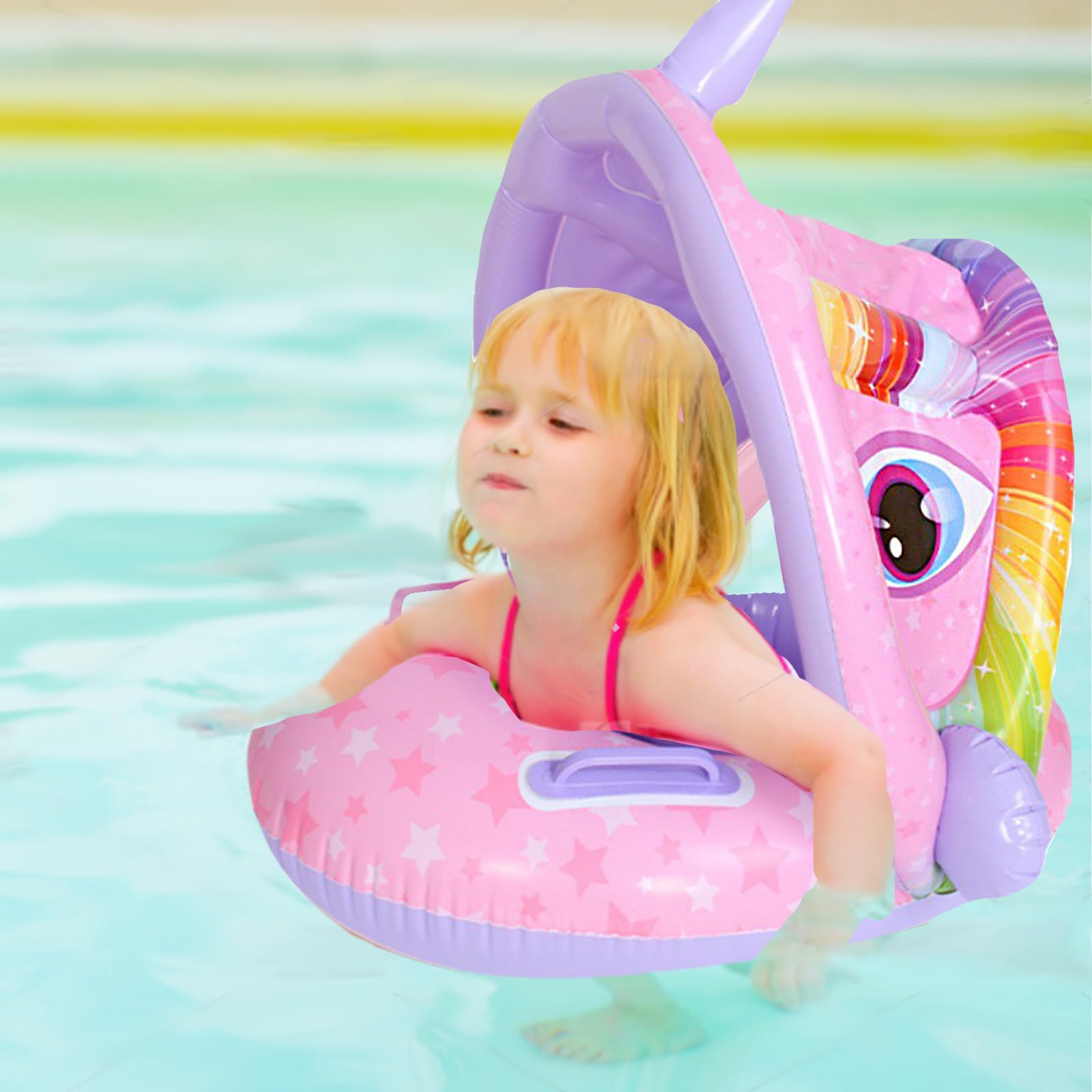 MIRFURT Bouée Bébé,Flotteur d'anneau de Natation pour bébé,Bague de Natation pour bébé Flottant avec siège,Flotteur de Piscine Gonflable aux bébés de