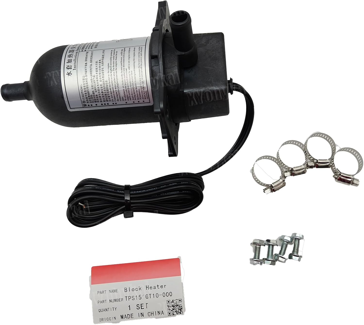 Engine Block Heater 1500 Watt 120 Volt 1500W 120V Option 100-120F Coolant Pre-Heater TPS151GT10-000 590-893