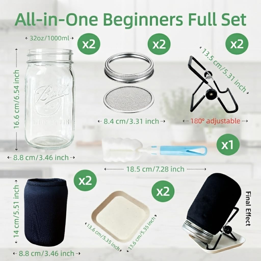 Broccoli Sprouting Jar kit for Garden Homesteading Plant