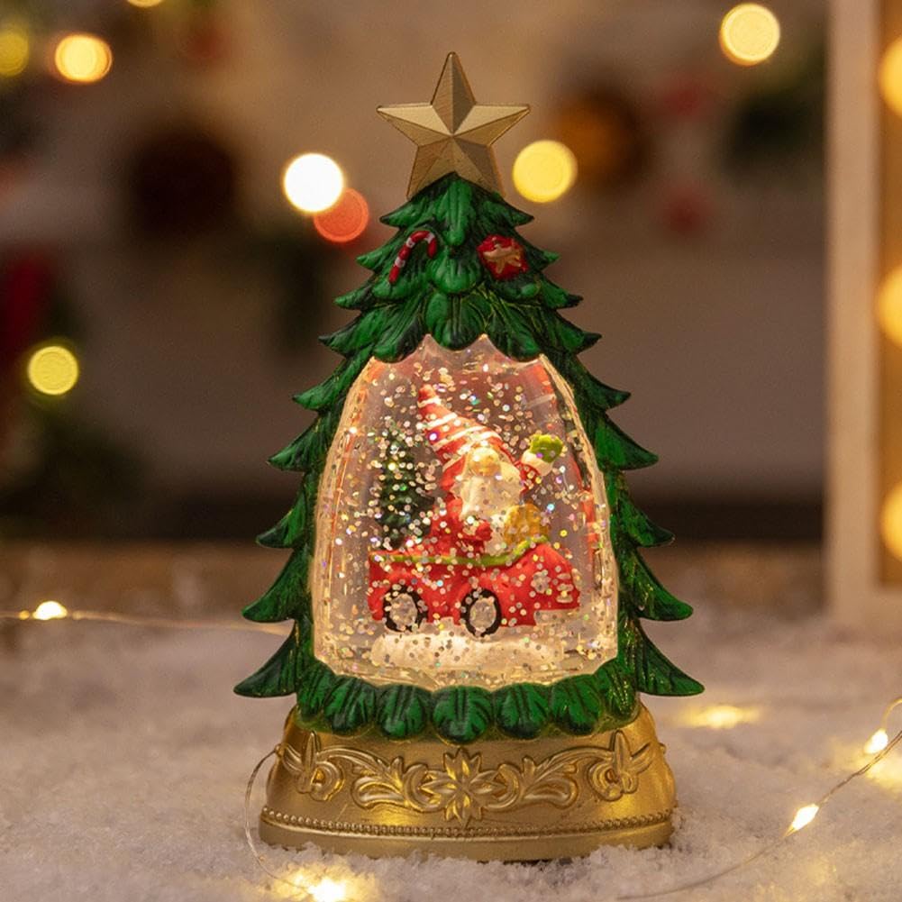 LED Kristall Kugel Leuchtend 9x5cm Weihnachtsbaum für deko Grün