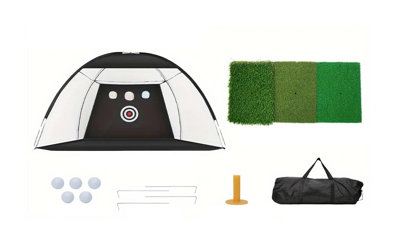 Golfnetz, Mit Ziel / 1 Golfmatte 5 Golfbällen Golf-Tee/Tasche Golf-Trainingszubehör