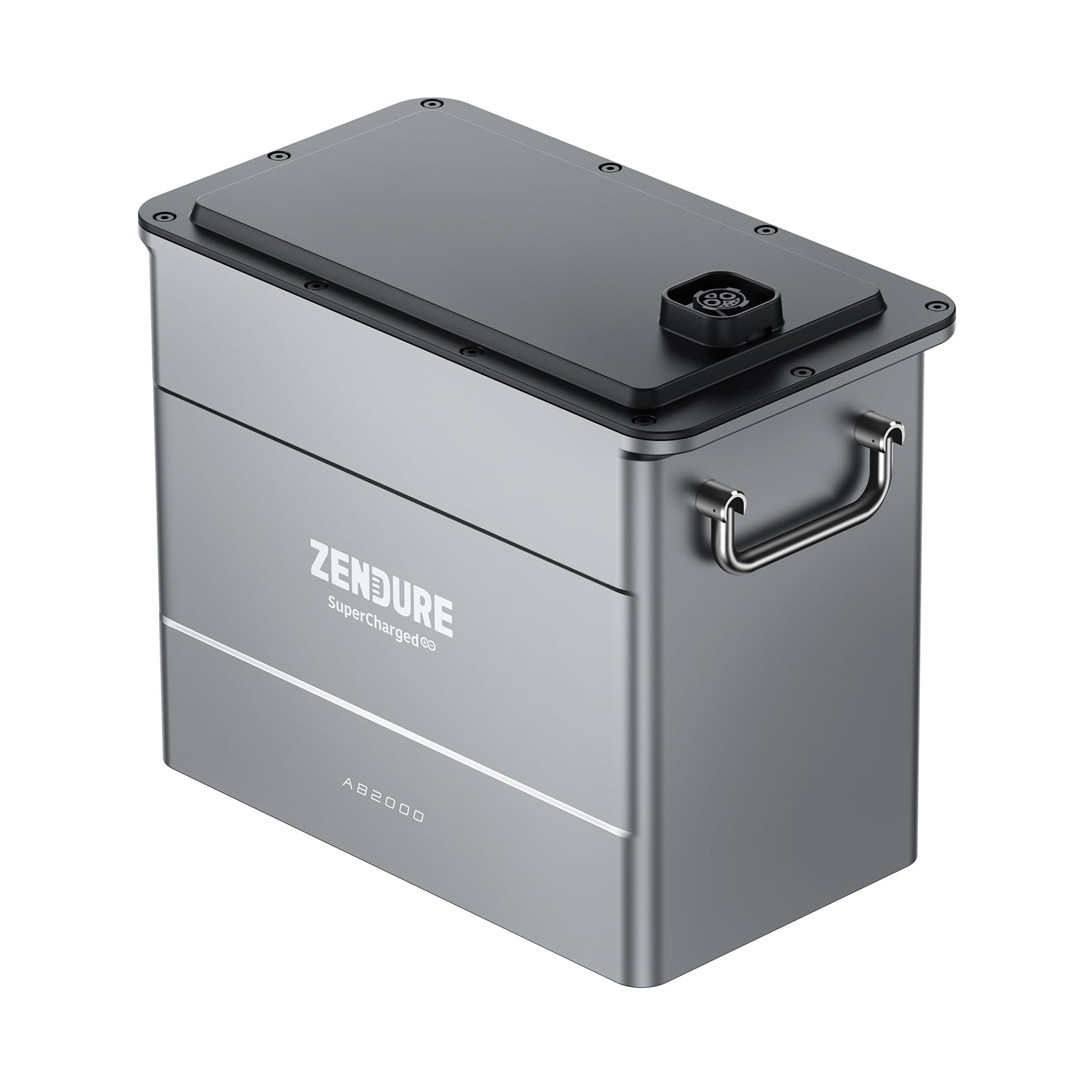 ZENDURE SuperCharged AB2000, Balkonkraftwerk mit Speicher, 1920Wh LiFePO4 Akku, 7680Wh Erweiterbare Kapazität, Wasserdicht IP65, Selbsterwärmende Funktion