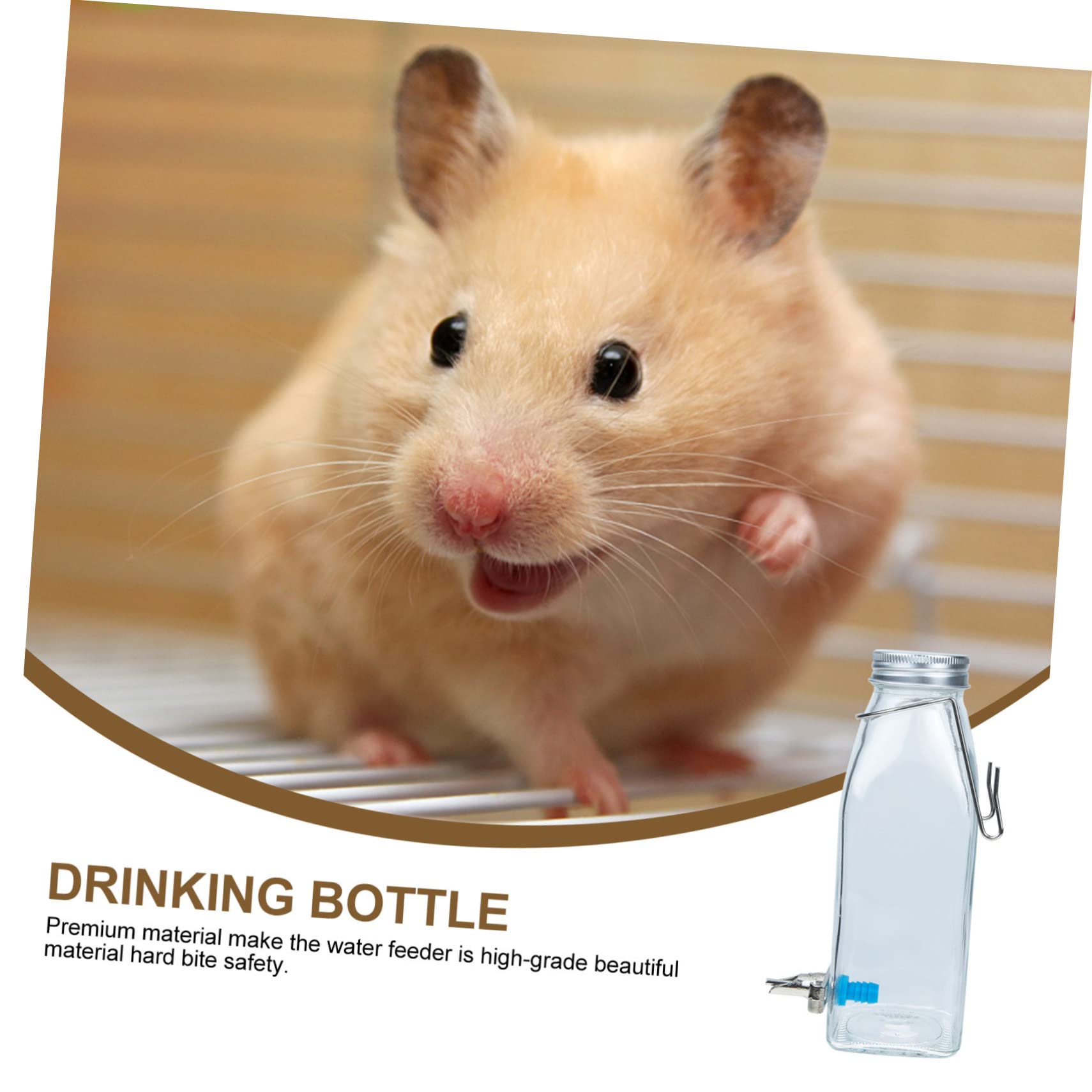 Hasenflasche 350ml Hängend mit Haken aus Glas und Edelstahl