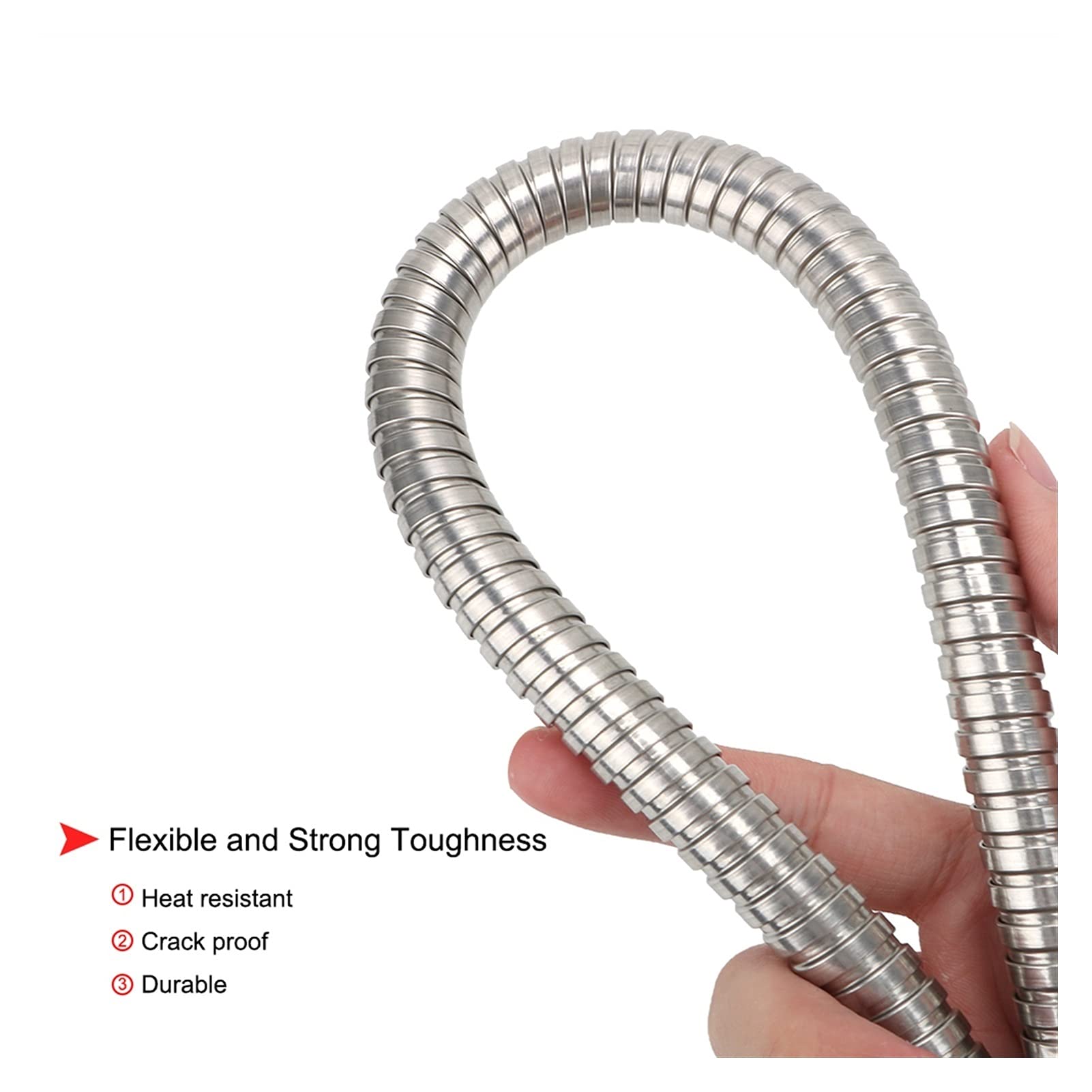 Tuyaux de plomberie, tuyau de chauffe-eau, tuyau de douche flexible, tuyau de plomberie 1,2 m/1,5 m/2 m Amélioration de l'habitat Tuyau d'eau souple flexible Tuyau de douche à effet pluie Accessoires