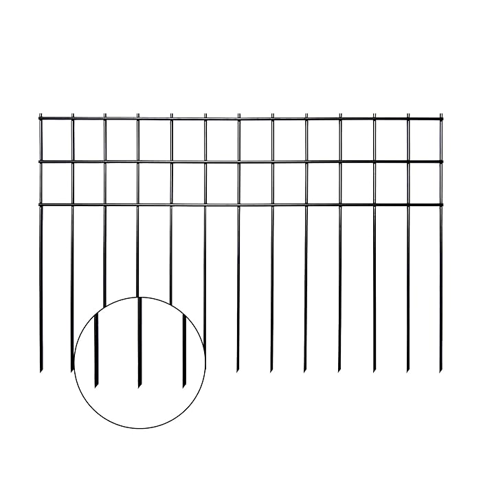 Buy 15 Pack No Dig Animal Barrier Fence,2 Inch Spike Spacing Dog